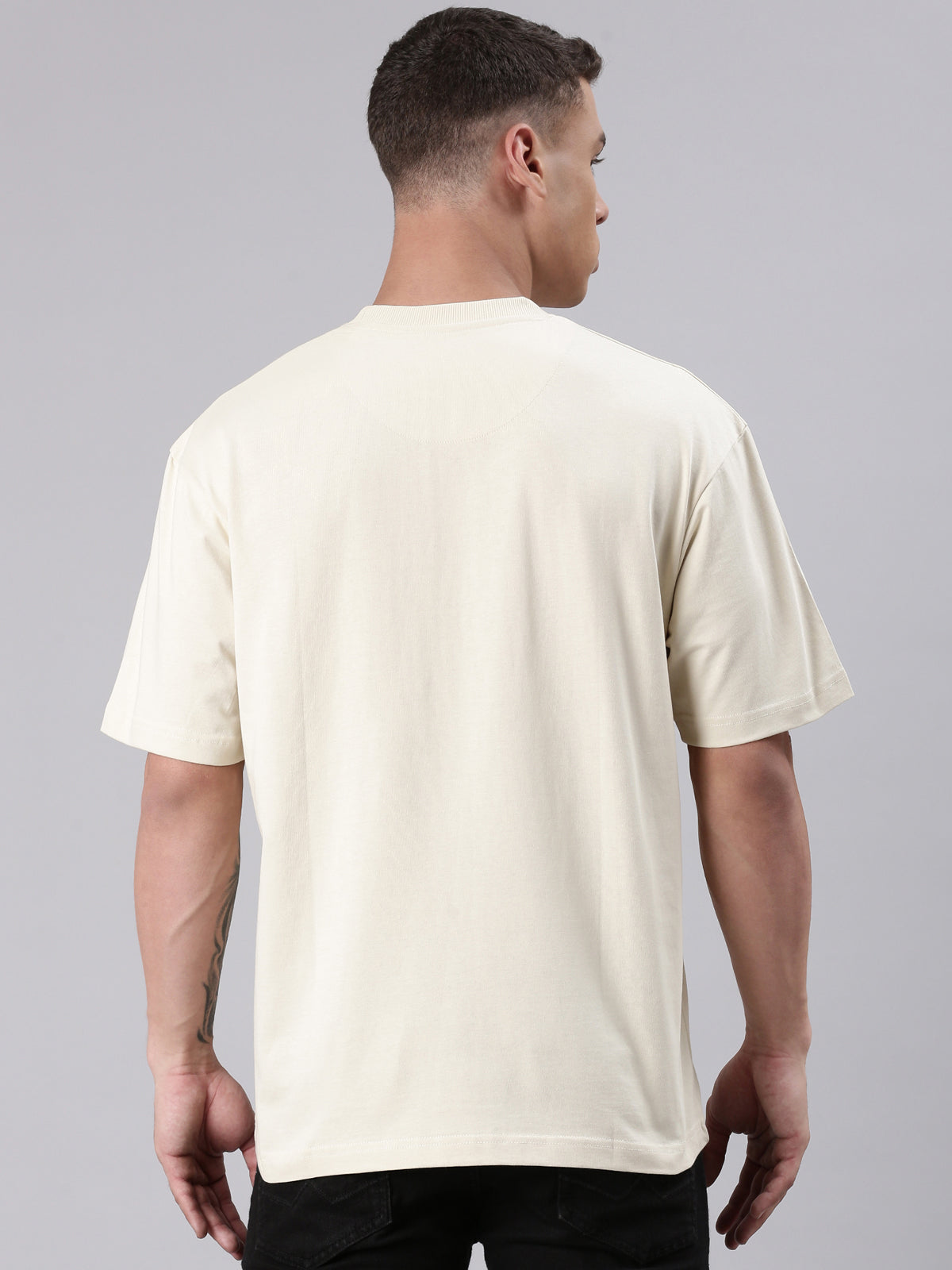 TVS Lifestyle 100% Cotton Oversized Graphic T-shirt for Men | Premium 220 GSM Heavyweight Tee with Relaxed Fit | Soft Cotton Oversized T Shirt for Boys | Durable Ribbed Neckline Streetwear Style